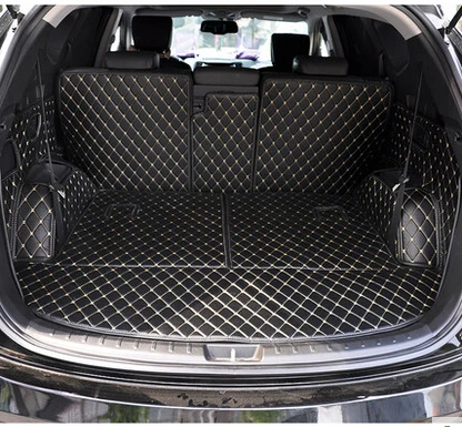 Full set car trunk mats for Hyundai Grand Santa Fe 7 seats 2018-2013 waterproof boot carpets cargo liner for Grand Santafe 2015