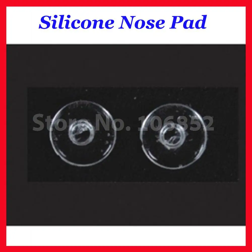 Retail 20pieces=10pairs Round type push-in Silicone nose pads size 9mm