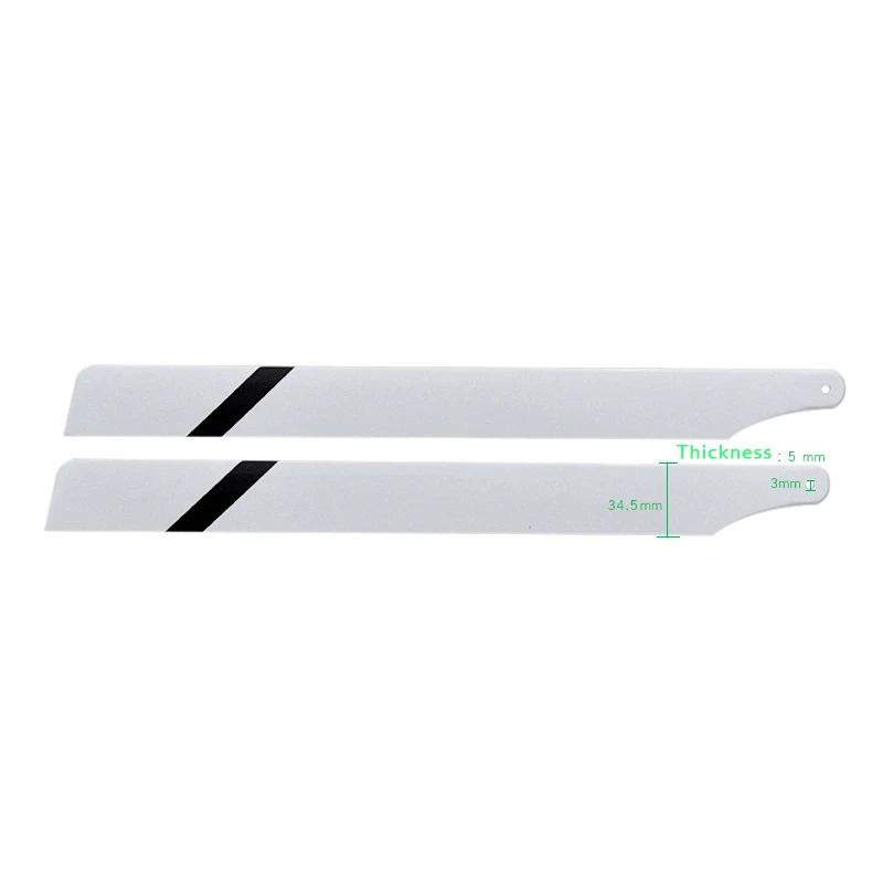 1Pair Glass Fiber Glassy Carbon 360mm Main Blades for Align Trex 450L 480 RC Helicopter Drone Parts