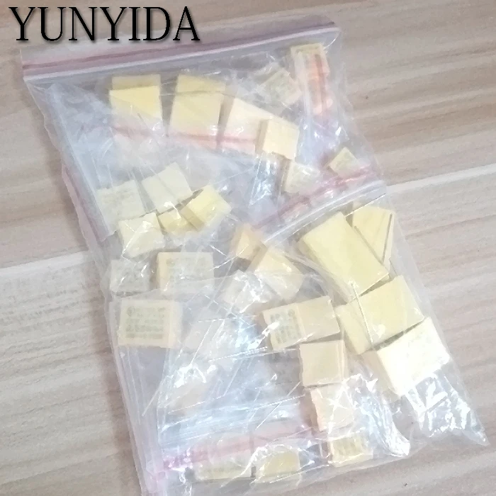 KIT   X2 Safety Capacitor 275VAC 102K-105K 1NF~1UF Assorted Kit 10valuesx5pcs=50pcs Polypropylene film capacitor