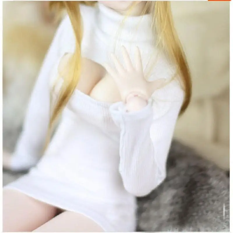 BJD سترة بيضاء وتتسابق معطف الملابس ل 1/4 1/3 24 "طويل القامة MSD SD13 DK DZ AOD DD ملابس دمية