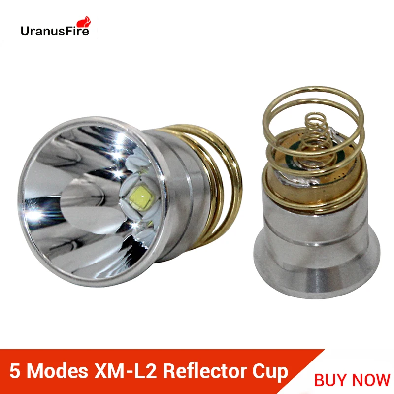 Uranusfire 501B 520B LED Flashlight Torch 5 files XM-L2 1200lumens Reflector Cup XM l2 led Flashlights