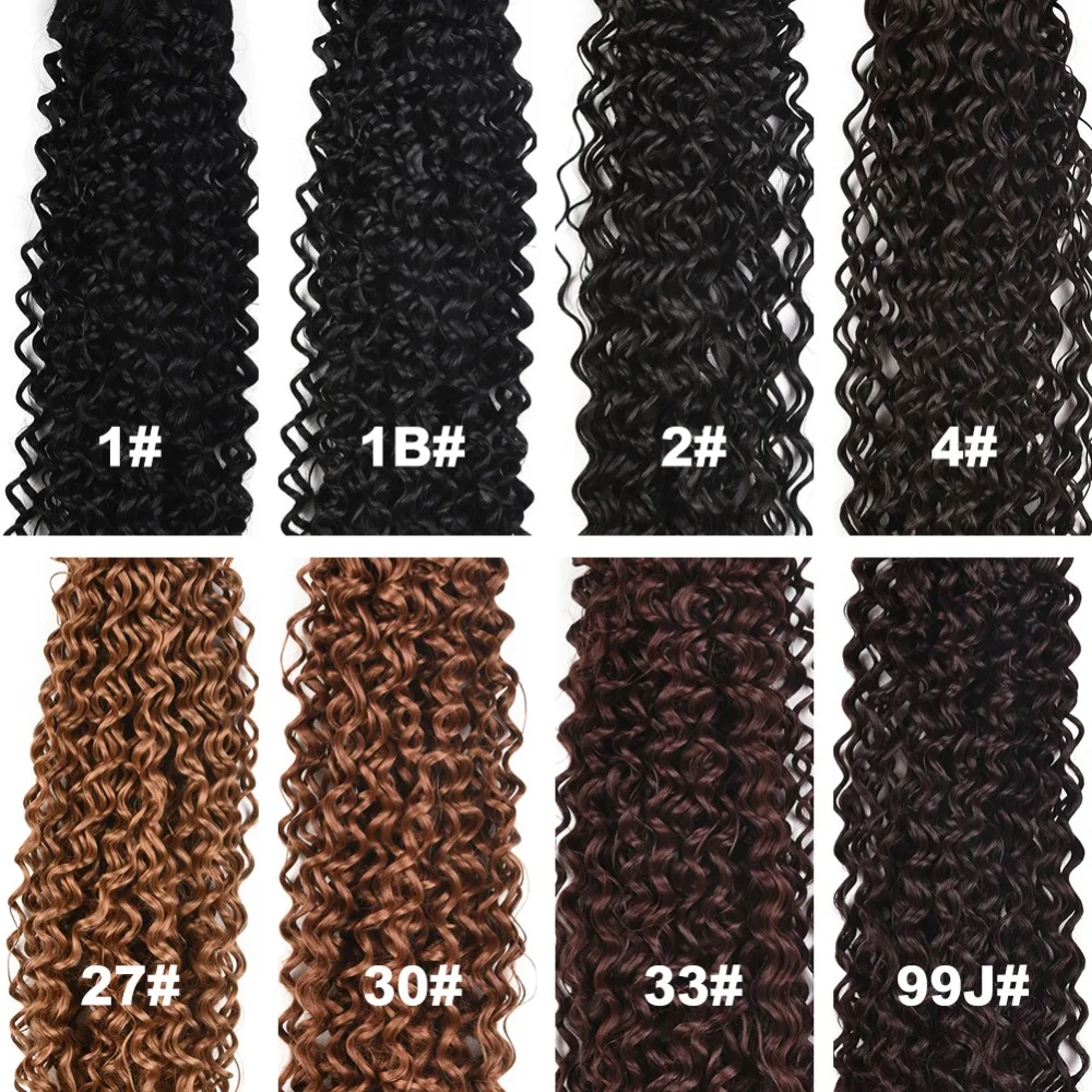 Lydia Water Wavy Synthetic Hair Bundles Pure Color Weave 10-24 Inch 1 Bundle/Pack Double Weft High Temperature Curly Sew Weaving