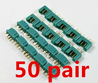 50 pairs MPX Connector's plug 24K Goldplated pin 40Amp RC aeromodelling field Accessories Free Shipping