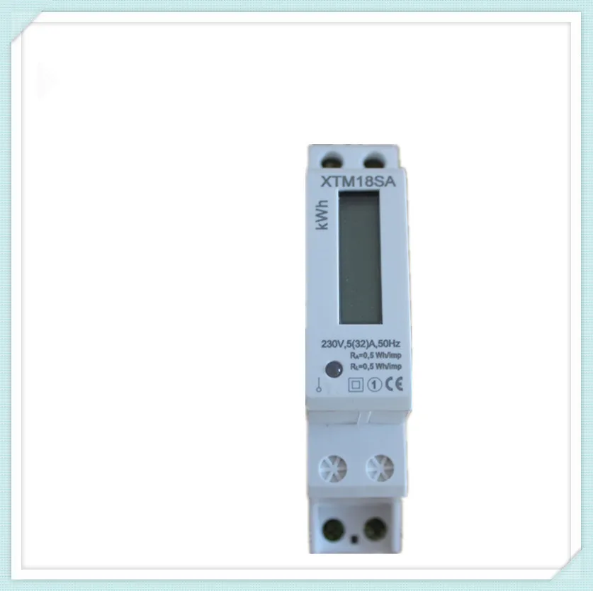 Digital Electric Watt Hour Energy Meter Tester Monitor LCD Wattmeter 5(30)A 1 Phase DIN Rail KWH (S0) 230V BI042