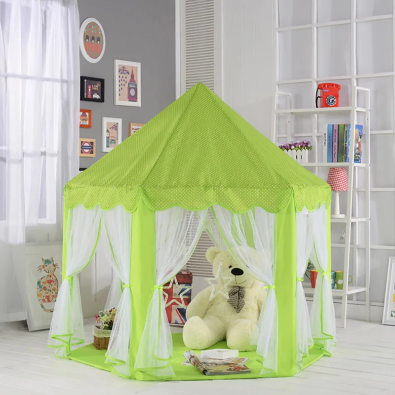 Mother Garden Mini Simulation Room Children's Tent Baby Play House Little Castle Hexagonal Princess House Toy Gift for Children