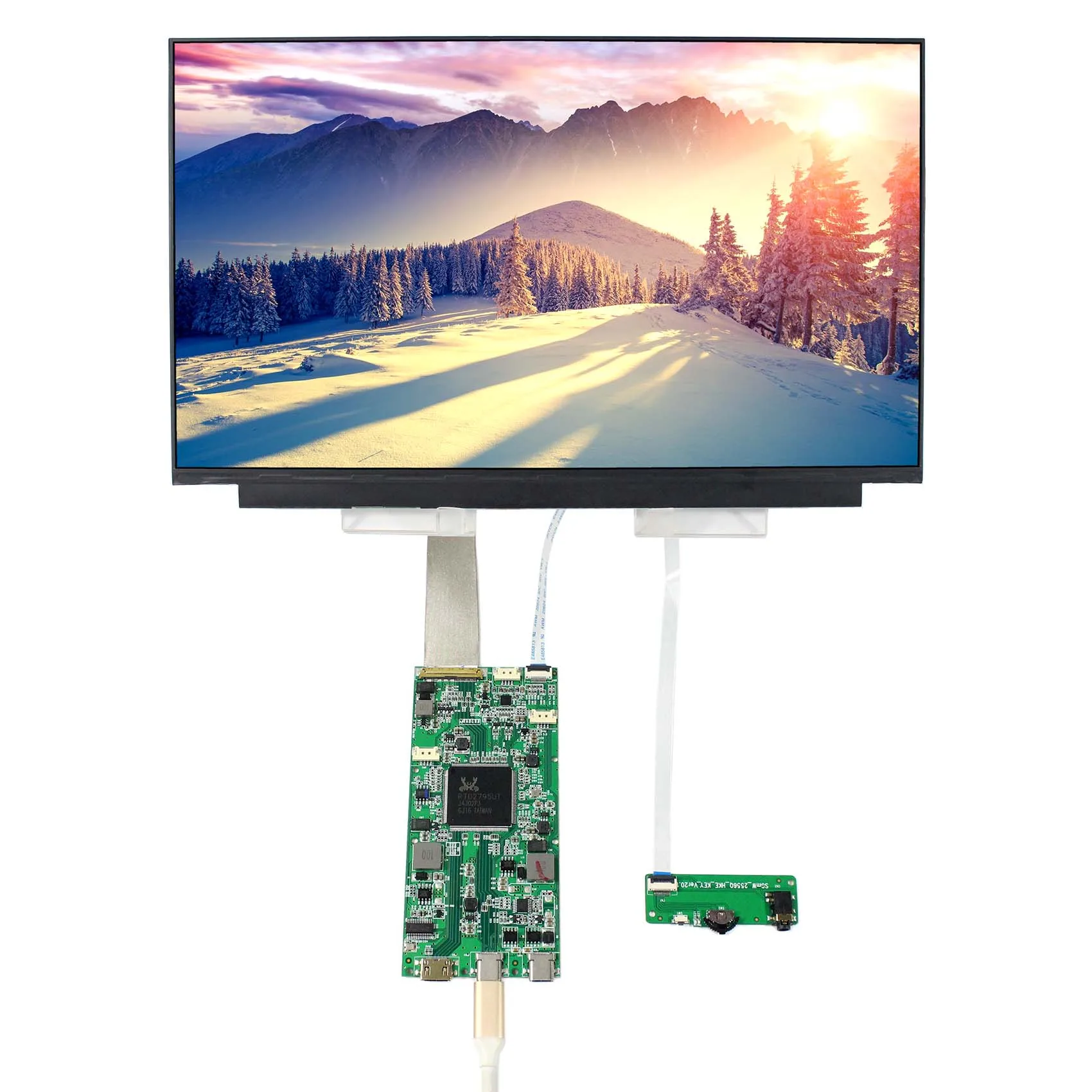 Layar LCD IPS 15.6 Inci 3840X2160 IPS NE156QUM-N63 (Mendukung 4K 60Hz) dengan Pengontrol LCD Mini HD MI Tipe C