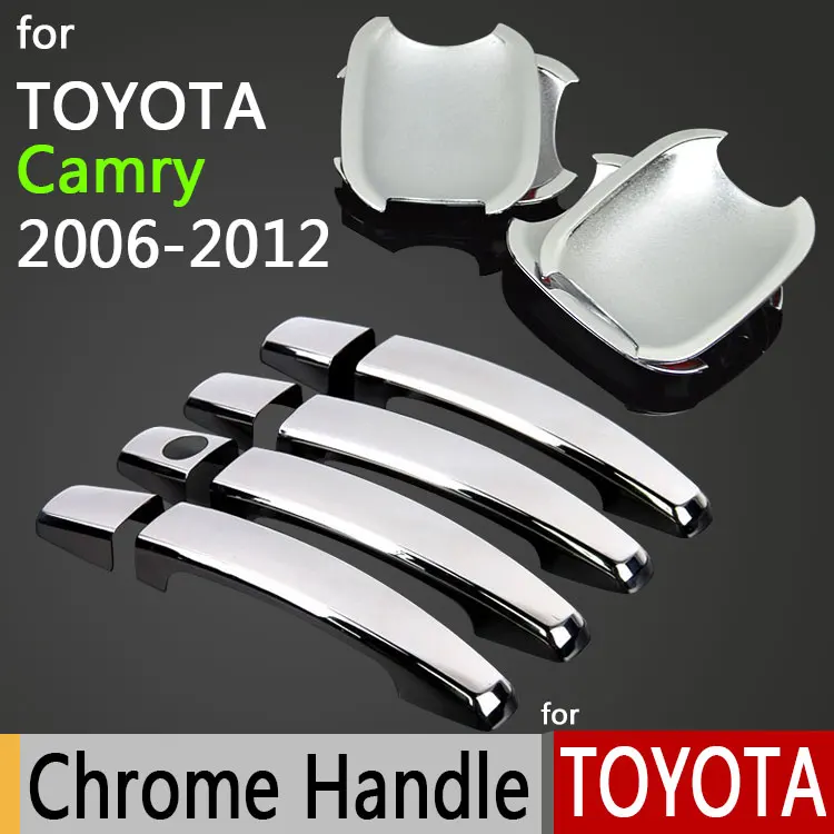 

For Toyota Camry 2006-2011 Luxurious Chrome Door Handle Covers Accessories Stickers Car Styling 2007 2008 2009 2010 Aurion XV40