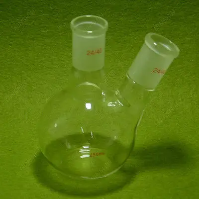 Flat Bottom Flask,250ML,24/40,2 Neck,two Neck,Chemistry Lab Glassware