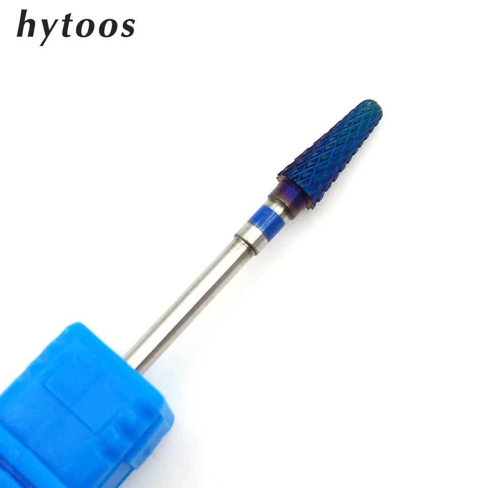 HYTOOS Blue & Rainbow Nail Drill Bit Set