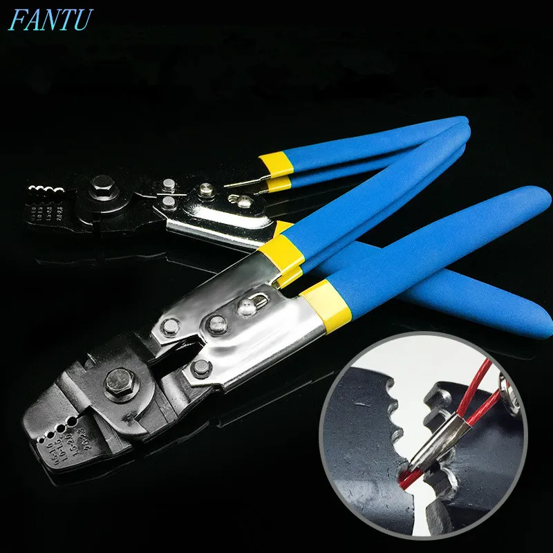 FANTU Al Tube Cu Tube Tie Hooks Wire crimper Plier High Carbon Steel Fishing Pliers Steel And Thick Nylon Wire Rig Accessories