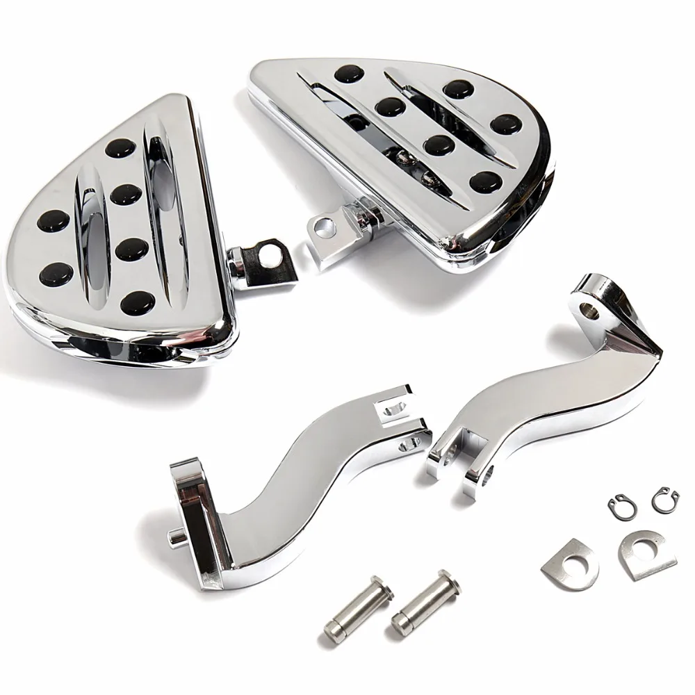 Rear Shallow Cut Chrome Floorboards&Passenger Mounting For Harley Street Glide Road King FLHX FLHR 93-17