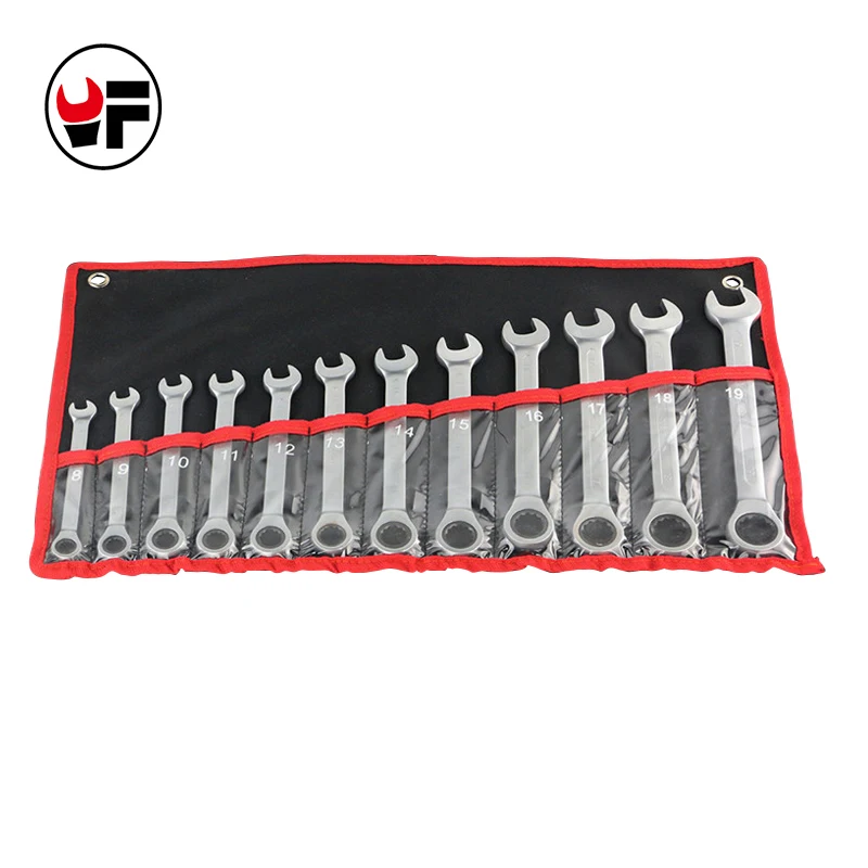 12pc the key ratchet spanners combination wrenches set of auto repair hand tool for cars kit   D6105