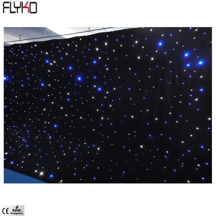 

Led star curtain Moving curtain 4x6m BW DMX function Star Cloth Booths