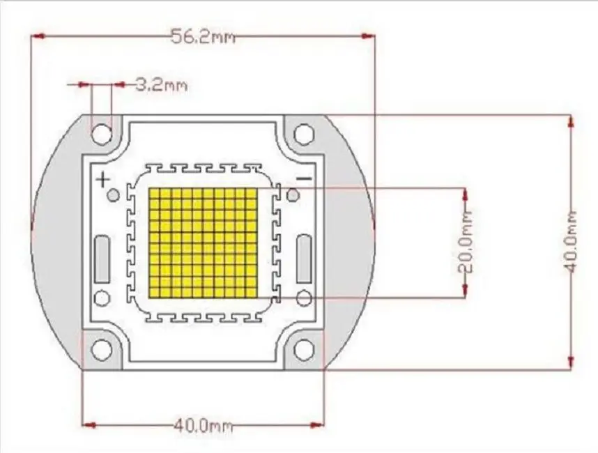 1W 3W 10W 20W 30W 50W 100W Yellow 590-595nm High Power LED Chip Light Lamp DIY