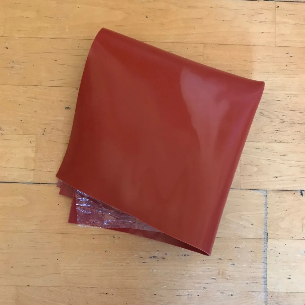 500 x 500mm width Silicone rubber sheet Thickness 1 1.5 2 3 4 mm thin board red color Rubber Sheet Mat