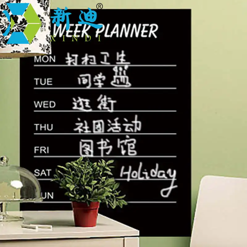 XINDI PVC Erasable Chalk BOARD สติกเกอร์ 45*60 ซม.Weekly Planner การเรียนการสอน Office สติ๊กเกอร์กระดานดำขายร้อนจัดส่งฟรี