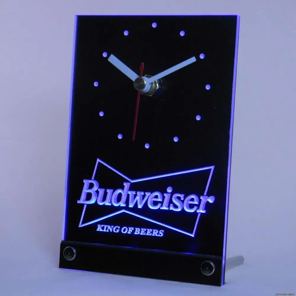 tnc0472 Budweiser Beer Bar 3D LED Table Desk Clock