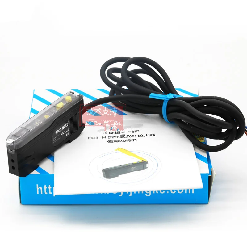 Perilla de ER3-H amplificador de fibra de alta precisión, sensor de fibra óptica, E3X-NA11, amplificador NPN / ER3-H PNP (fibra óptica), ER3-HP