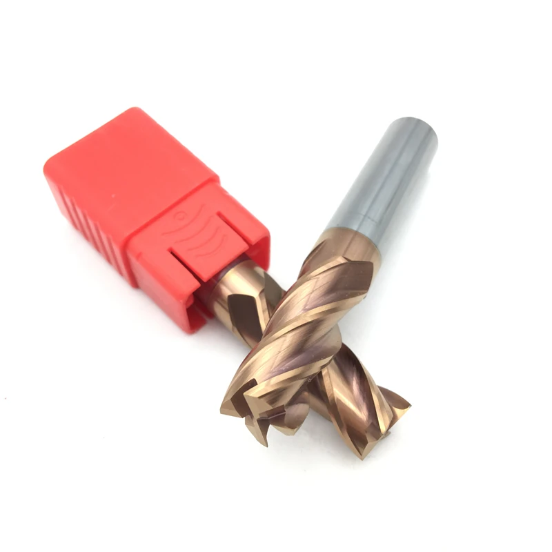 1 pcs Fresa 8 millimetri HRC60 4 Flauto D8 * 60 In Metallo Duro Codolo cilindrico A Spirale End Macinapepe Sbozzare fresatura Taglio Off Pezzo