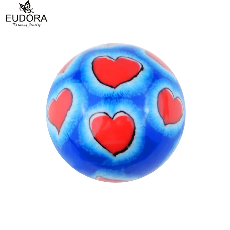 Eudora Angel Caller Colorful Printing Chime Ball 20mm Eudora Harmony Ball Mexican Bola for Floating Locket Cage Pregnant Jewelry