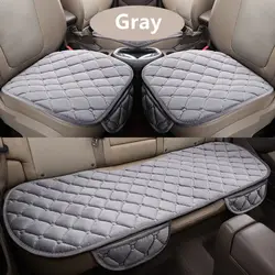 Winter Car Seat Cushion Cover Universal Front Back Seat Covers Car Chair Pad Car Supplies Square Style Luxurious Warm