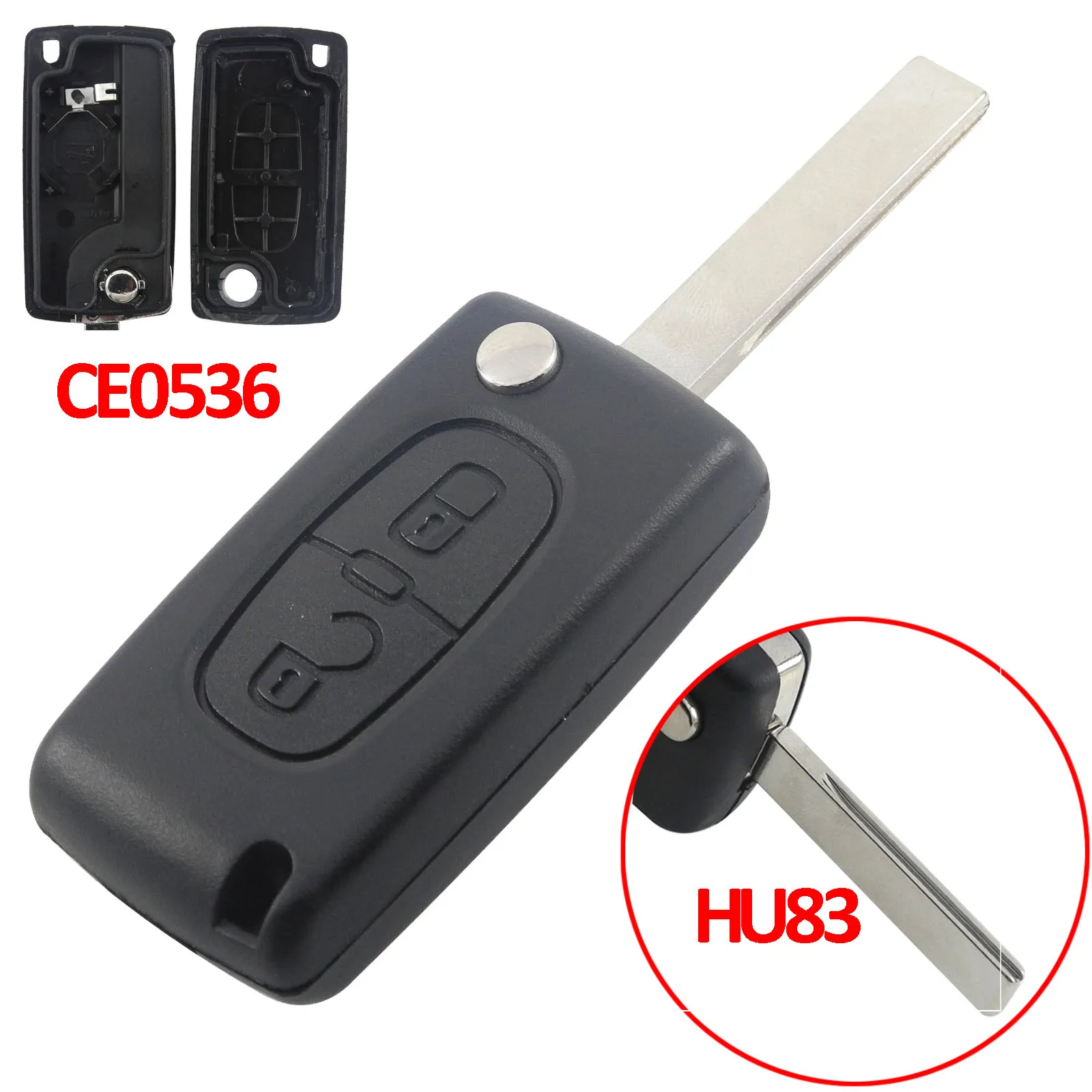 Jingyuqin CE0536/523 Flip Remote Key Case Shell Für Peugeot 307 308 407 408 Citroen C3 C4 C5 C6 Berlingo Picasso Xsara HU83/VA2
