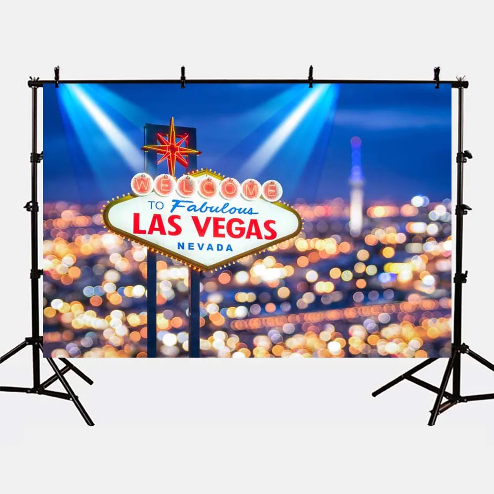 

Las Vegas Bokeh Lighting Backdrops for Photography Kids Birthday Party Photo Shoot Background G-167