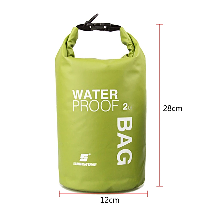 Portable 2L Waterproof Storage Bag For Outdoor Canoe Kayak Rafting Camping Climbing Hike Newest 4 Colors