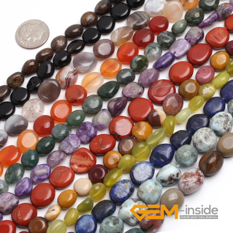 

9x12mm Assorted Stones Freeform Nugget Beads For Jewelry Making Strand 15" DIY Jewelry Loose Spacer Beads For Bracelet Making