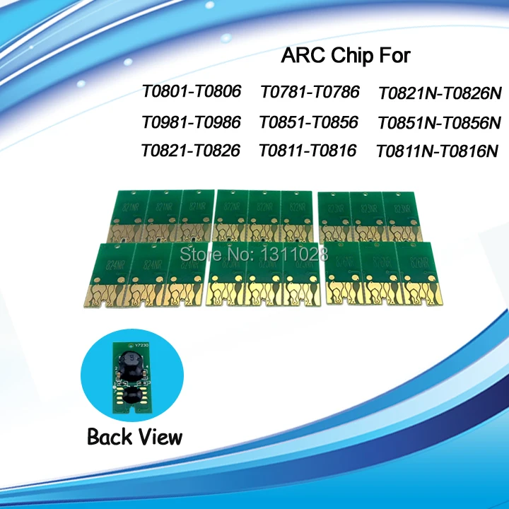 

INK WAY T0811-T0816 1410 R290 R295 Compatible auto reset chip ARC for R390 RX590 R270 RX690 RX610 RX615 R290 R295 1410 5SETS