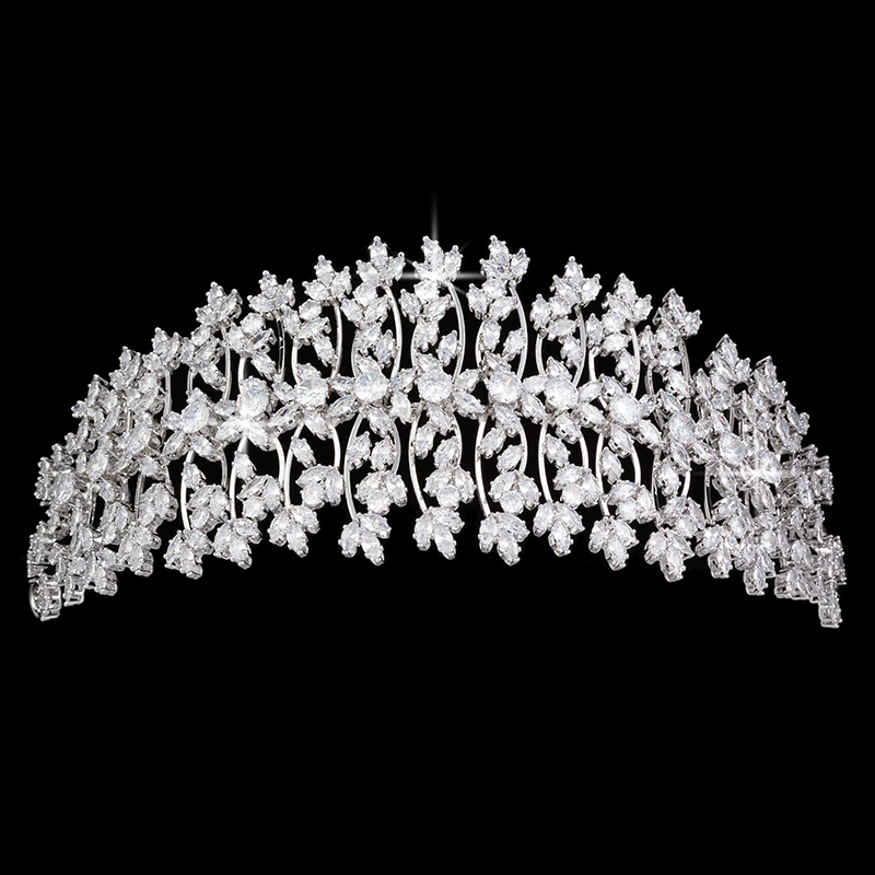 

Tiaras And Crowns HADIYANA New Fashion Novel Design Bridal Wedding Hair Accessories Elegant For Women BC5314 Corona Princesa