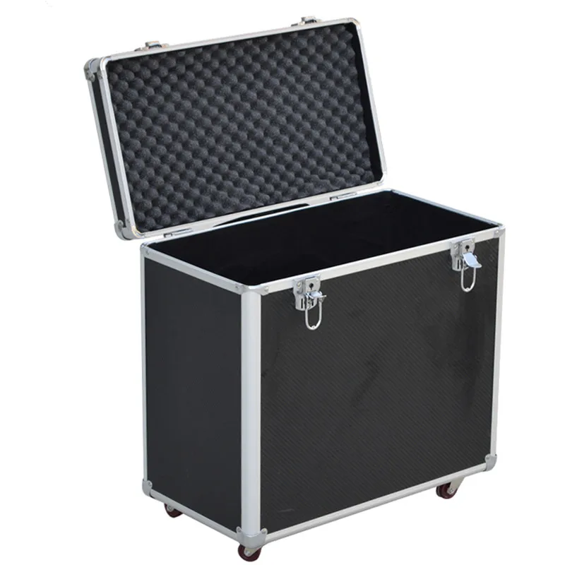 Multifunctionele aluminium frame trolley case rode wijn glas Toolbox opbergdoos universal travel koffer tas 4 wiel bagage abs