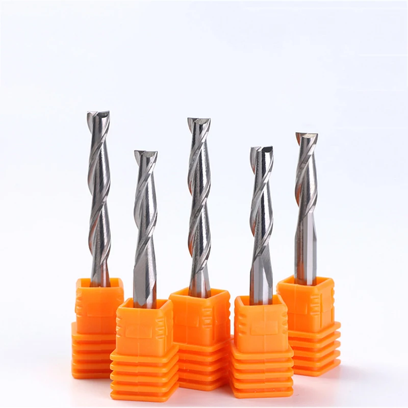 1pc Shank 6mm 8mm 10mm Two Flutes CNC Plywood Engraving Router Bits for Wood Cutters Carbide End Mills Cutting Milling Tools