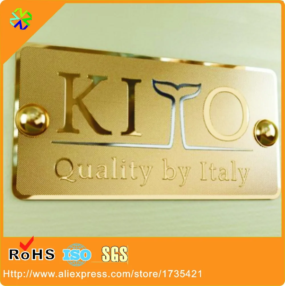 

Promotional original gold mirror metal card for club members