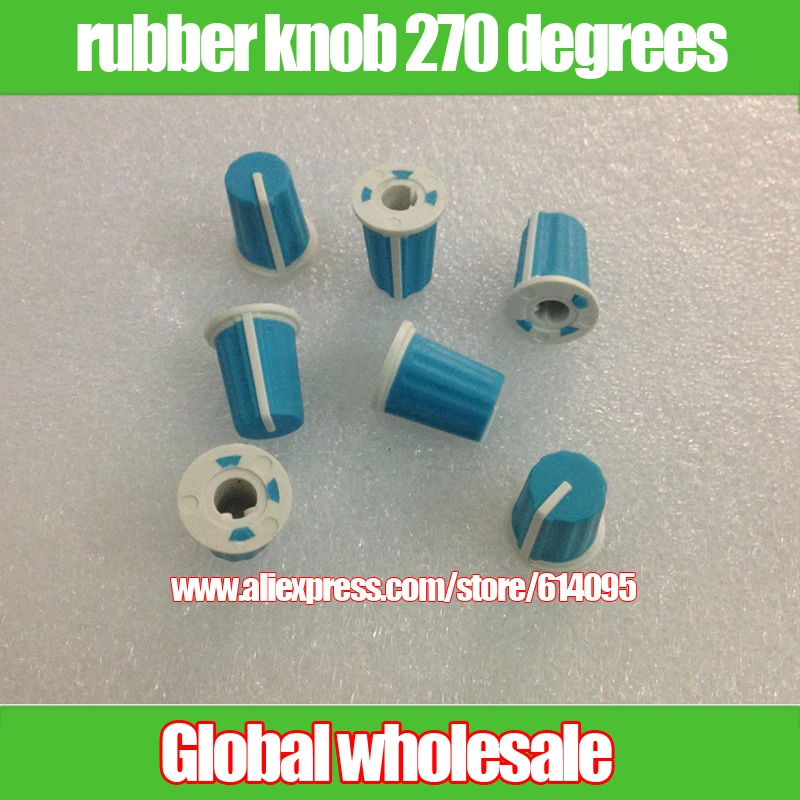 

100pcs mixer Half axle potentiometer Rubber knob / indicator 270 degree / appliance / instrument adjustment knob/16*19mm