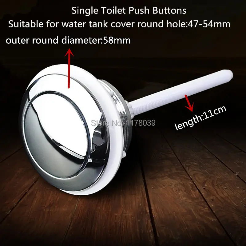 toilet water tank ceramics cover ABS plastic switch push button,Outer round diameter 58mm round single push button,J17341