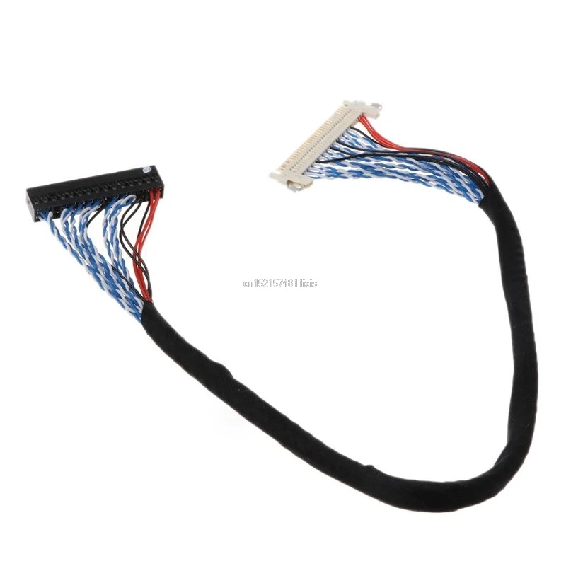 Hooks LVDS Cable FIX-30P-D8 FIX 30 Double Pins 2ch 8bit 1.0mm Pitch 250mm 500mm 17-21inch LCD Display Panel Screen Controller