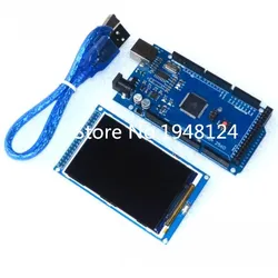 Frete grátis! Módulo de tela LCD TFT para Arduino, Ultra HD, 320x480, MEGA 2560, R3 Board com cabo USB, 3,5