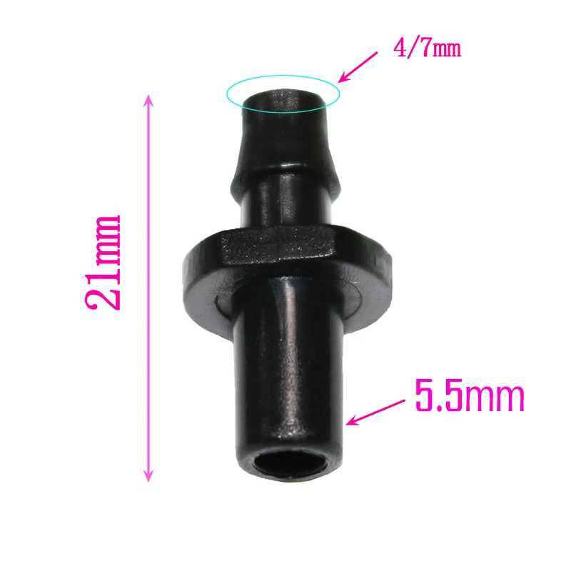 6 mm/7.5 mm Single Barb Straight Connector Water Quick Coupling Pipe Connector Plastic for Garden Irrigation 1/4\