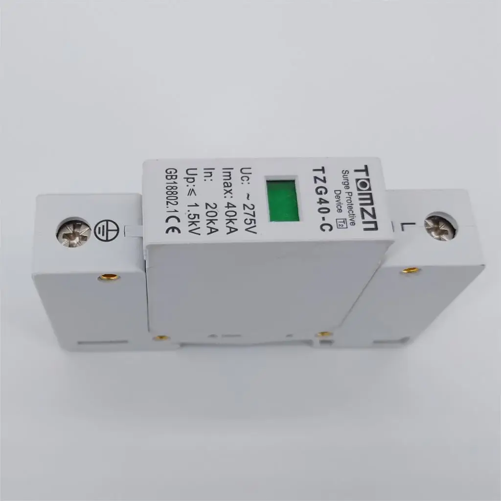 AC SPD 1P 20KA~40KA 275V House Surge Protector protection Protective Low-voltage Arrester Device