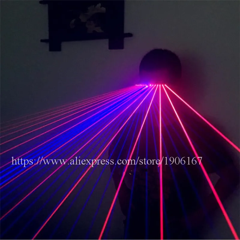 Fashion Red Blue Laserman Show Glasses Party Christmas Halloween Laser Glasses For Laser Show