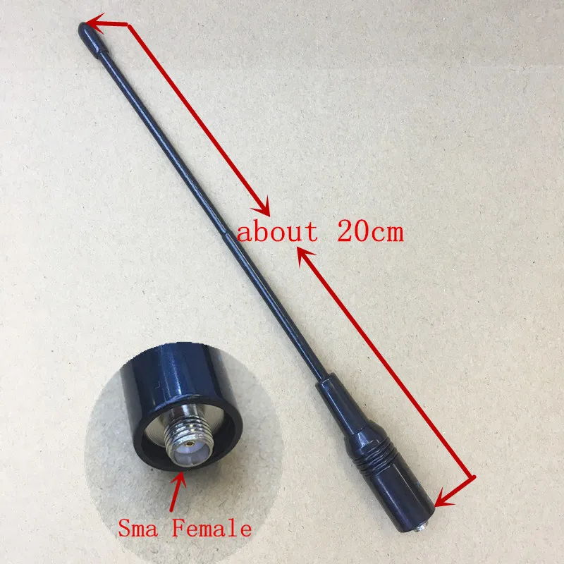 

Двухдиапазонная антенна с высоким коэффициентом усиления NA701 Sma Female UV 145/430 МГц для рации Kenwood Baofeng uv5r 888s Puxing и т. д.