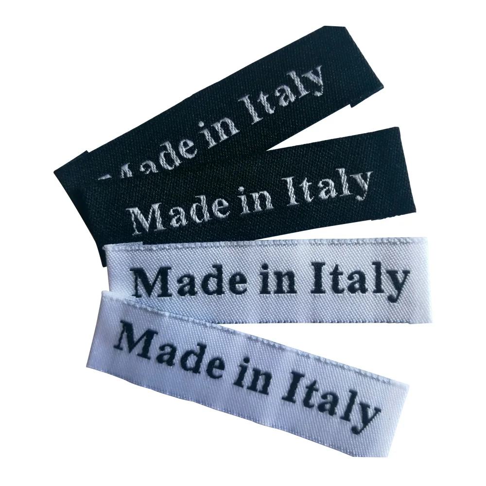 Origin Woven Labels Made In Italy For Clothing Bags Shoes Hand Made Fabric Labels For Sewing Tags Free Shipping