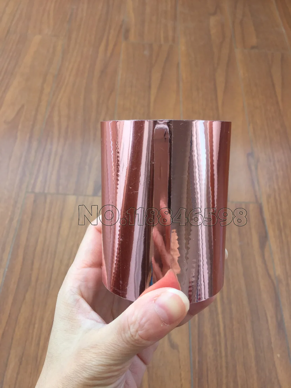 8CM Width*120M Length Rose Gold Color Hot FOil Paper for Hardness Box and Plastic Material DIY Gift or Card