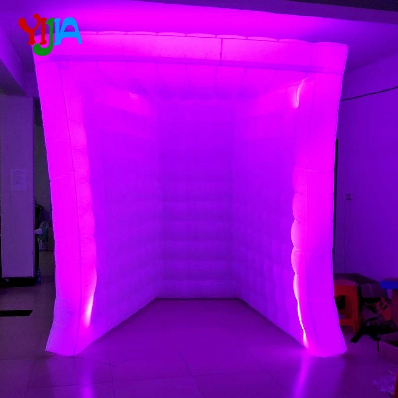 

New Nice Vogue Photo booth with LED strip lights color changing Portable Photo both backdrops for party wedding Decoration