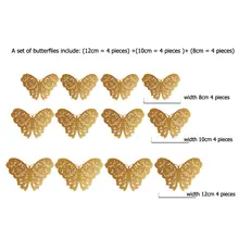 12 Pack 3D Butterfly Wall Stickers for Decor #4