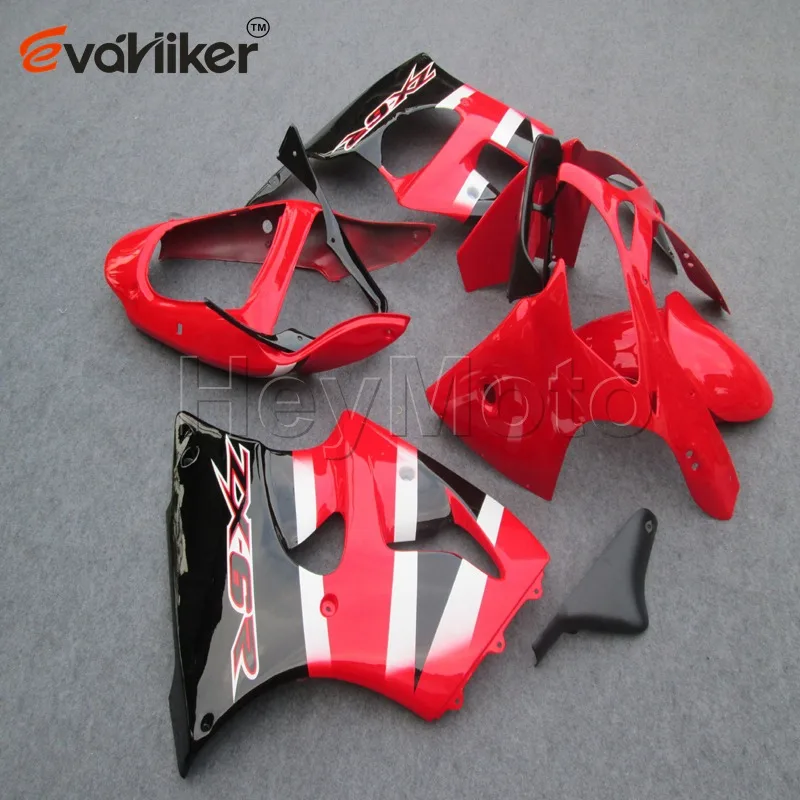 motorcycle Fairing hull for ZX6R 2000 2001 2002 red black ZZR600 2005 2006 2007 2008 ABS plastic panels kit Injection mold H3