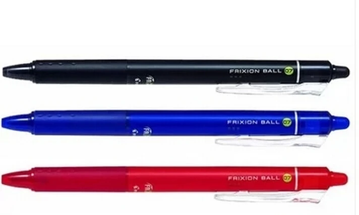 Pilota Frixion penna cancellabile penna Gel Frixion penna a sfera 0.7mm rosso blu nero 3 colori assortiti Set LFBK-23F