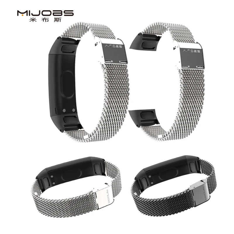 화웨이 아너 밴드 5 4 용 밀라노 메탈 스트랩, 스마트 팔찌 스테인레스 스틸 팔찌 액세서리 아너 밴드 4 스트랩